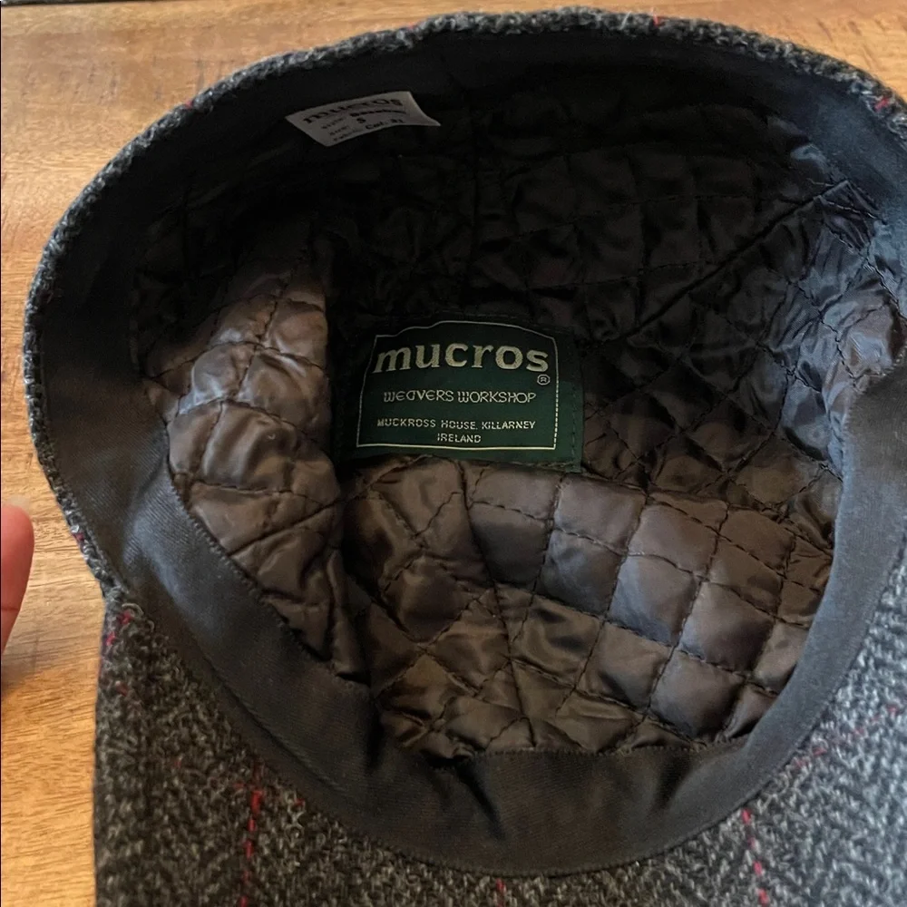 Mucros Weavers Baseball Hat Herringbone Wool Pinstripe Killarney Ireland